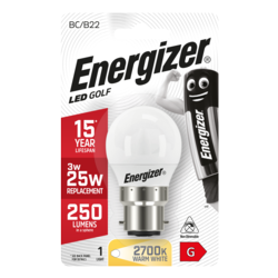 Energizer LED Golf Warm White Opal BC 3.1w 250lm