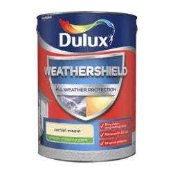 Dulux Weathershield Smooth Masonry Paint 5L Cornish Cream