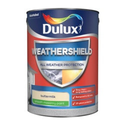 Dulux Weathershield Smooth Masonry Paint 5L Buttermilk