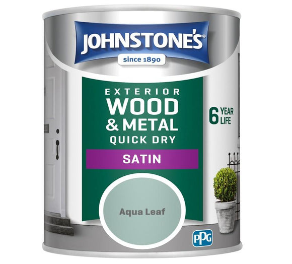 Johnstone's Exterior Quick Dry Satin 750ml Aqua Leaf