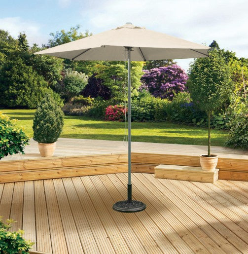 Pagoda Aluminium Push Up Parasol 2m Beige