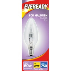 Eveready Eco Candle E14 Clear SES Boxed 48w