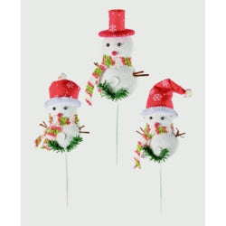 Premier 3 Assorted Snowman Pick 21cm