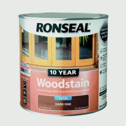 Ronseal 10 Year Woodstain Satin 750ml Dark Oak
