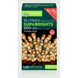 Premier Multi Action Supabrights 200 LEDs Vintage Gold with