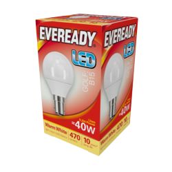 Eveready LED Golf 6w 470lm Warm White 3000k B15