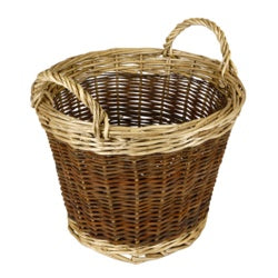 Hearth & Home Two Tone Log Basket 30cm