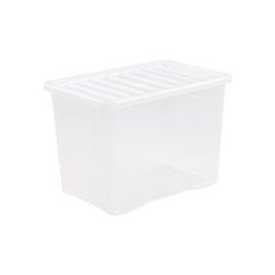 Wham Clip Lid Box 80L Clear