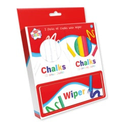 Anker 2 Packs Of Chalks And Wiper 12 White, 12 Colours