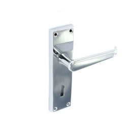 Securit Victorian Chrome Lock Handles (Pair) 155mm