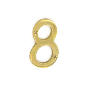 Securit Brass Numeral No.8 75mm