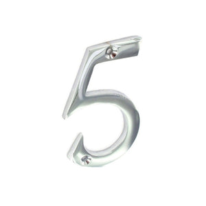 Securit Chrome Numeral 5 75mm