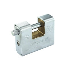 Securit Armoured Padlock Brass & Matt Chrome 60mm