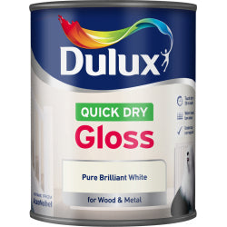 Dulux Quick Dry Gloss 750ml Pure Brilliant White
