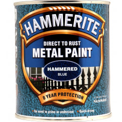 Hammerite Metal Paint Hammered 750ml Blue