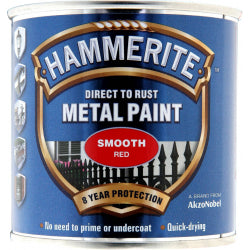 Hammerite Metal Paint Smooth 250ml Red