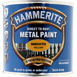 Hammerite Metal Paint Smooth 250ml Yellow