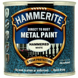 Hammerite Metal Paint Hammered 250ml White