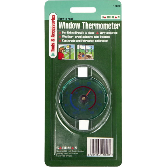 Window Thermometer Round Clear