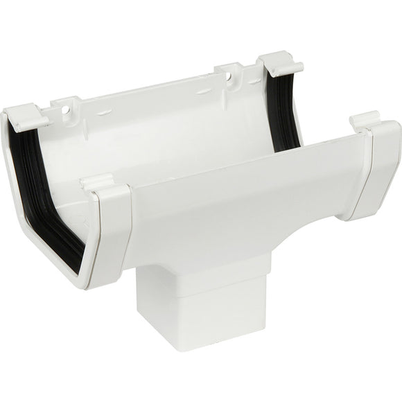 White Square Running Outlet 114mm Ros1