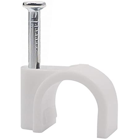 Round 8mm White Clips Pack of 20