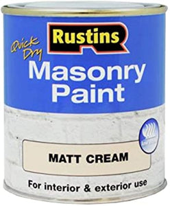 Rustins Masonry Paint 250ml Cream