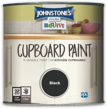 Johnstone's Cupboard Paint Black 750ml