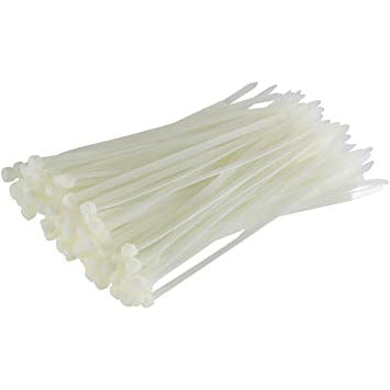 200mmx4.8mm Natural Cable Ties Pack of 100