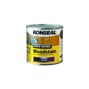 Ronseal Quick Drying Woodstain Satin 250ml Walnut