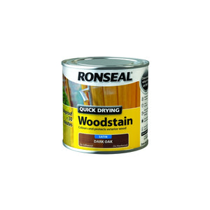 Ronseal Quick Drying Woodstain Satin 250ml Dark Oak