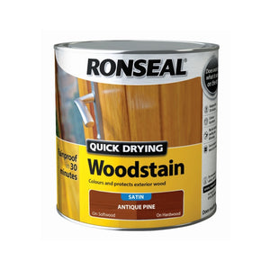 Ronseal Quick Drying Woodstain Satin 2.5L Antique Pine