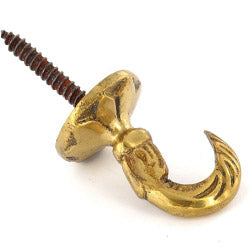 Securit Brass Tieback Hooks Egyptian (2) 30mm