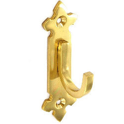 Securit Brass Tieback Hooks Gothic (2) 80mm