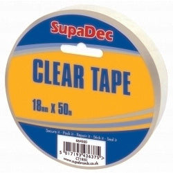 SupaDec Clear Tape 18mm x 50m