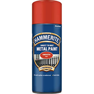 Hammerite Metal Paint 400ml Aerosol Smooth Red