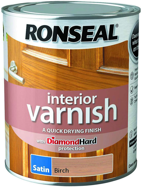 Ronseal Interior Varnish Satin 750ml Birch