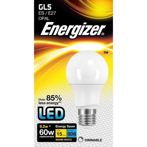 Energizer LED 806lm E27 Warm White Dimmable ES 9.2w