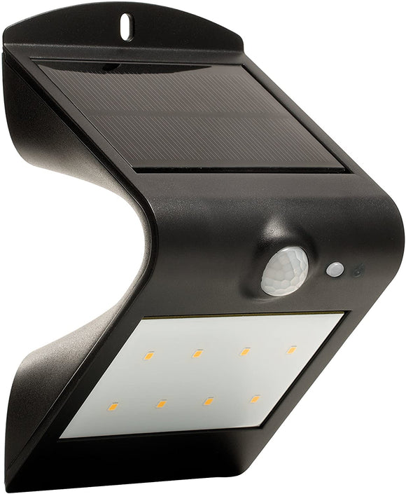 Luceco Solar Guardian PIR Wall Light Black