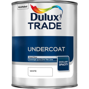 Dulux Trade Undercoat Brilliant White Litre 1Ltr