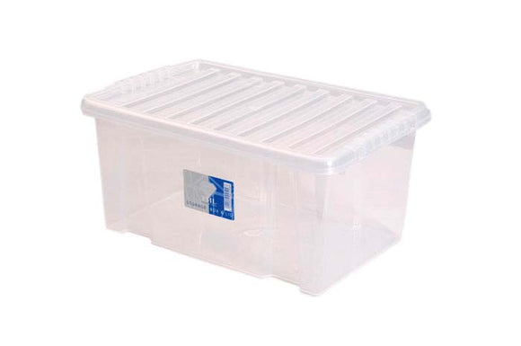 TML Storage Box & Black Lid 7L Clear