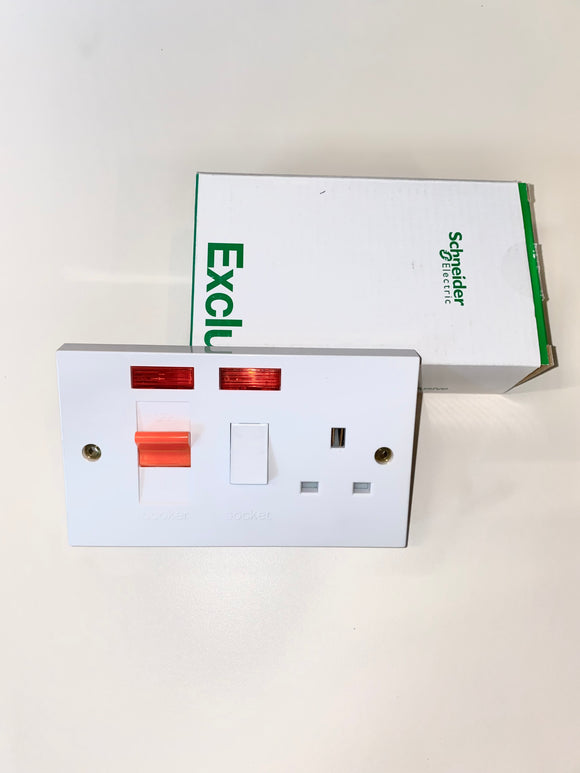 Get 45A Cooker Switch With Socket & Neon