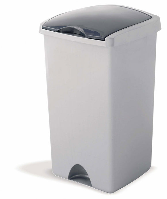 Addis Lift Top Bin 48L Metallic