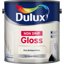Dulux Non Drip Gloss 2.5L Pure Brilliant White