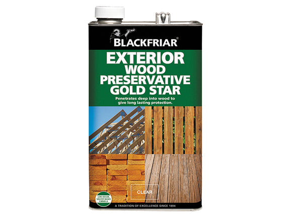 Blackfriars Ext Wood Preserver Gold Star Clear 5 Litre