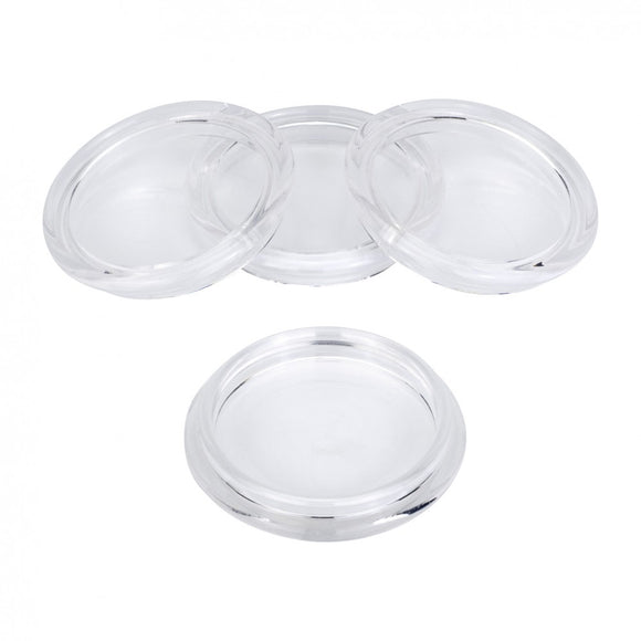 Castor Cups Clear Small Pack of 4