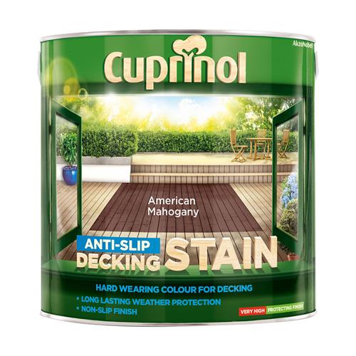 Cuprinol Anti Slip Decking Stain 2.5L American Mahogany