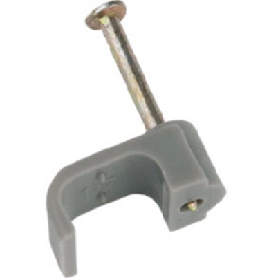 Dencon Grey Flat Cable Clips 10mm Pack of 100