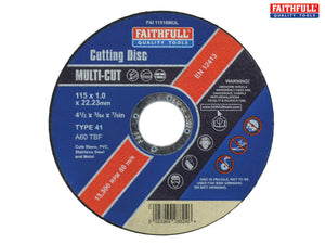 Faithful Multi Cut Thin Disc 115x1x22mm