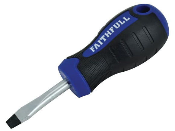 Screwdriver Slotted Soft-Grip Stubby