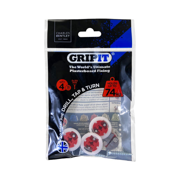 18mm Red Gripit Pack Of 4